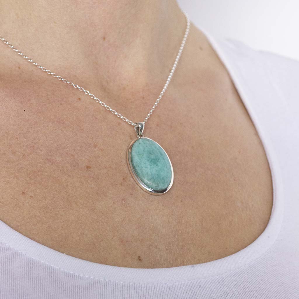 Amazonite sales necklace pendant