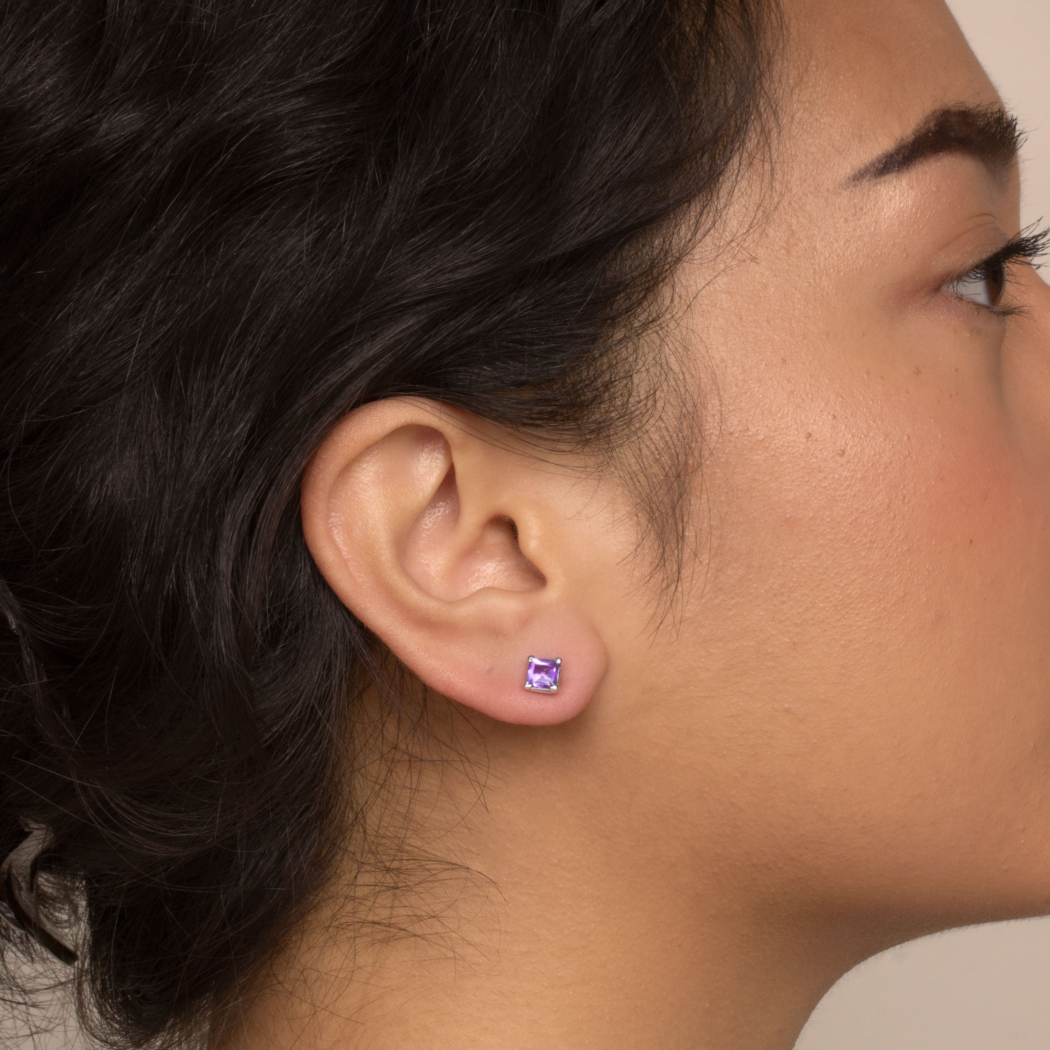 Light amethyst earrings | Stud Collection by Summer Gems