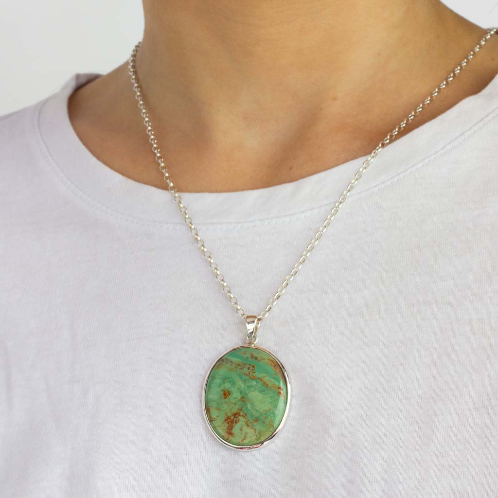 Green deals turquoise necklace