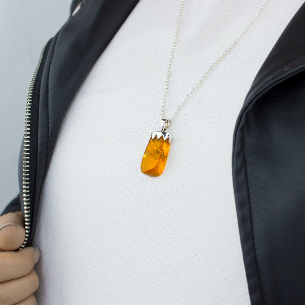 Amber pendant on sale with insect