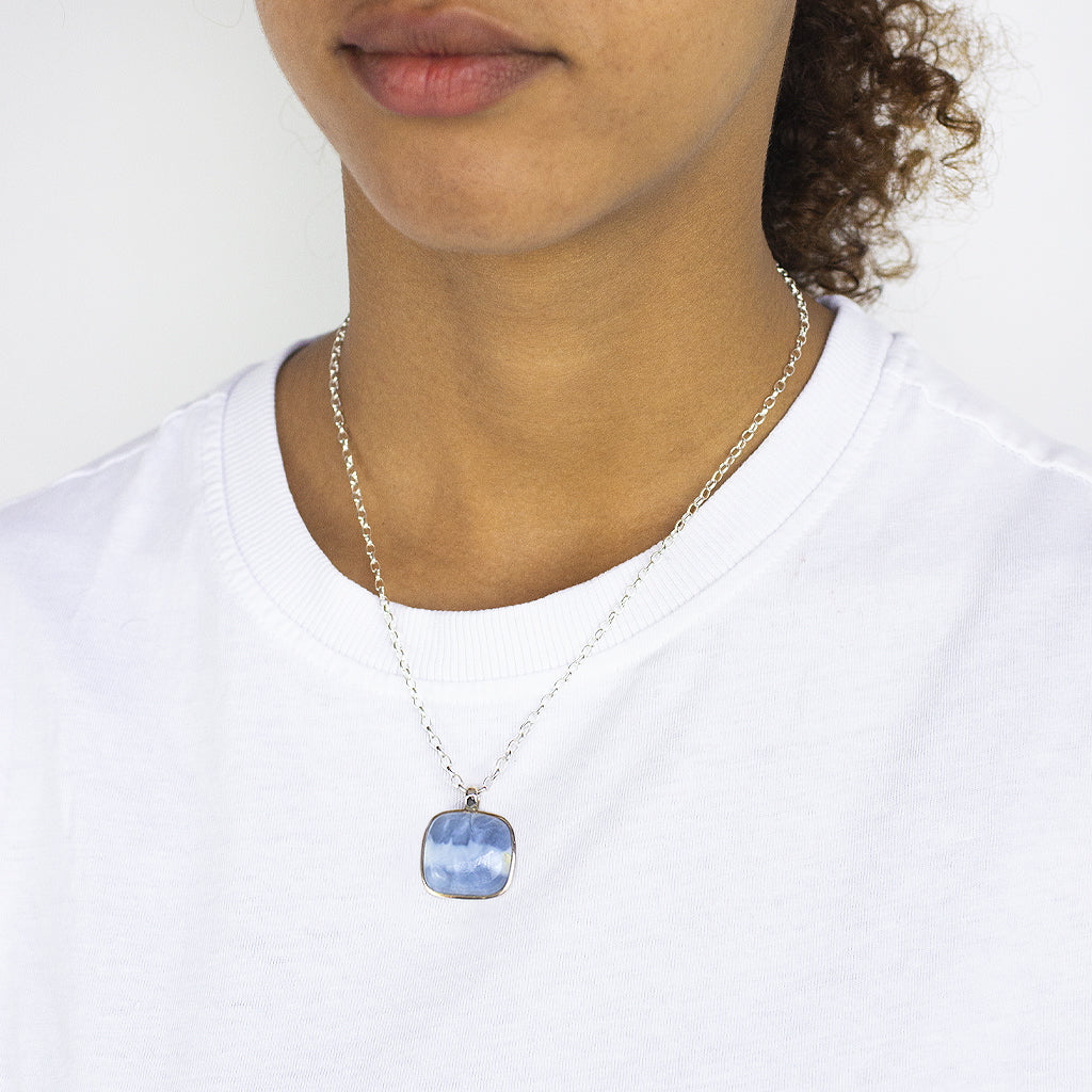 Buy Royal Blue Opal Necklace, Opal Jewelry, Australian Jewelry, Blue Fire  Opal, Australian Necklace, Necklace for Woman, Australian Gifts Online in  India - Etsy