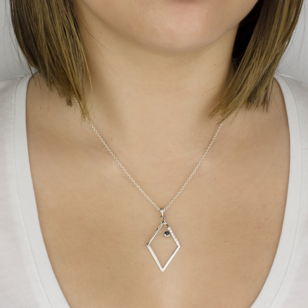 Buy AYESHA Circular Diamante Mini Pendant Silver-Toned Dainty Necklace |  Shoppers Stop