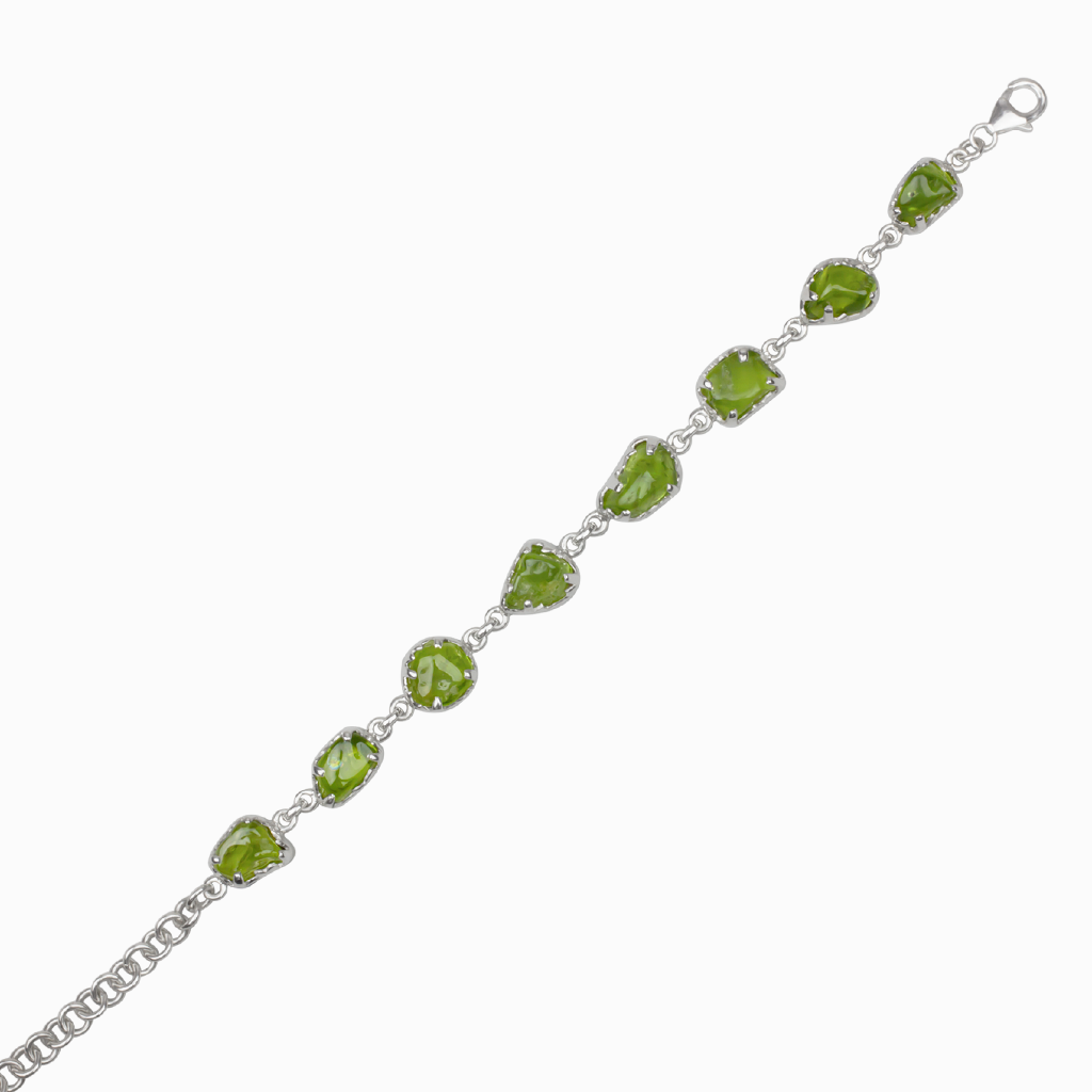 Rough Peridot Bracelet