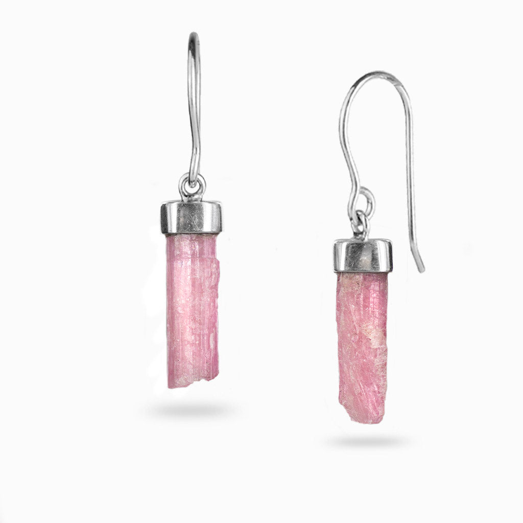 Pink Tourmaline Drop Earrings