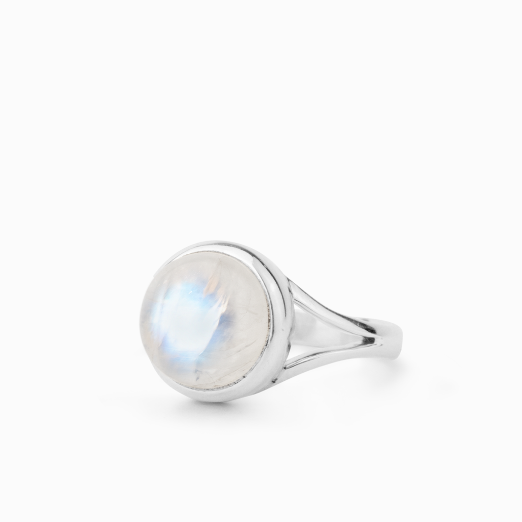 Rainbow Moonstone Ring