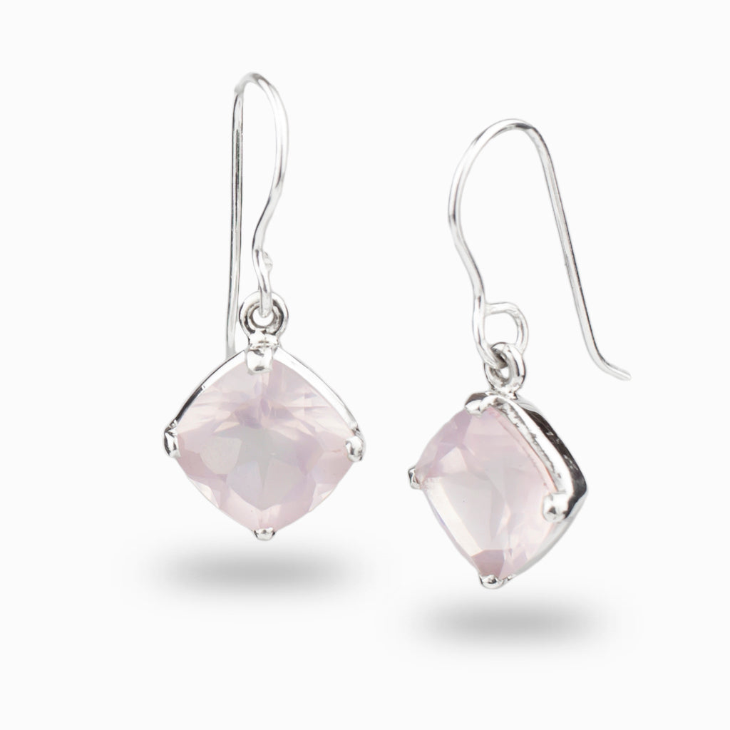 Rose Quartz Drop Earrings