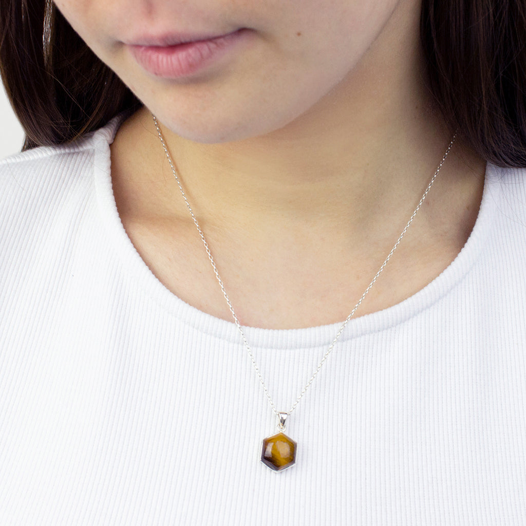 Real tiger shop eye necklace